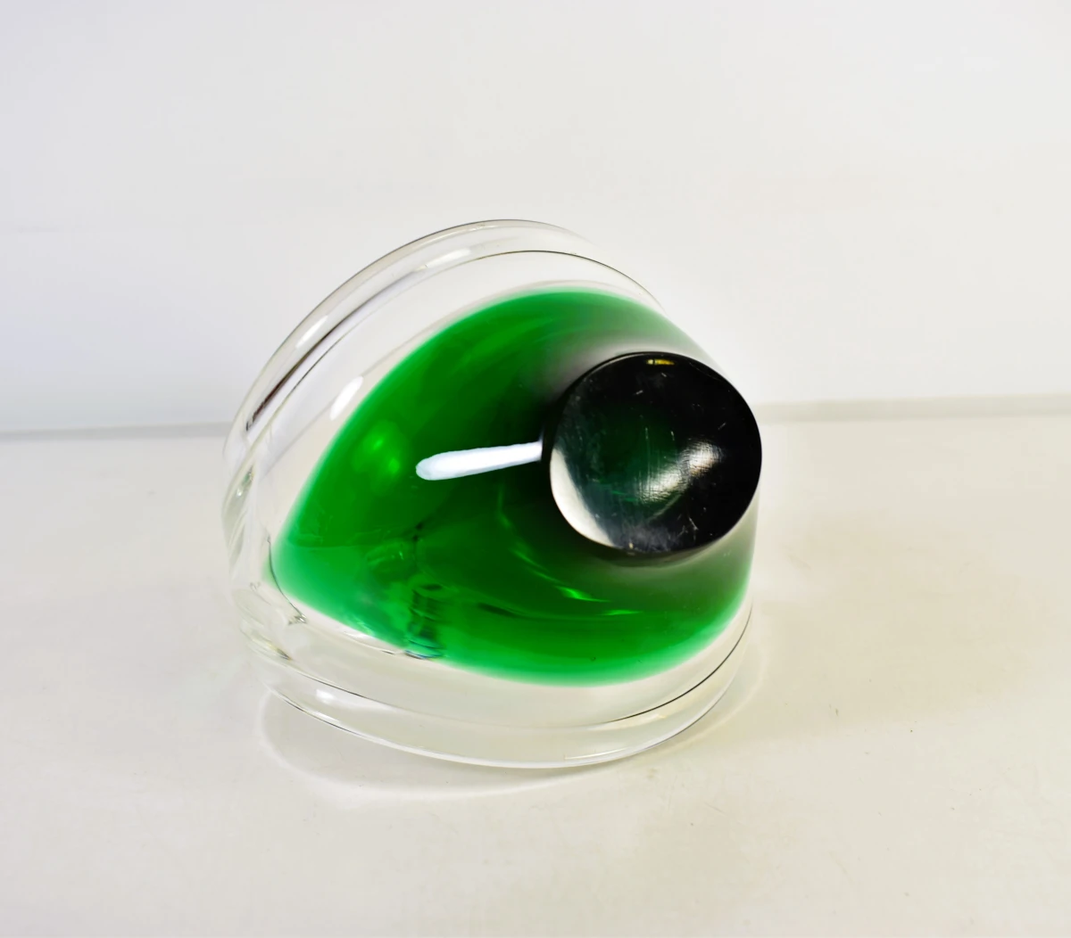 Glazen sierschaal in Murano-stijl met groen en zwart - foto 5
