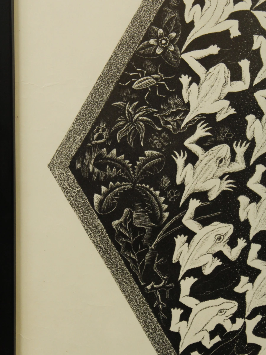 M.C. Escher – Verbum – Ingelijste Kunstdruk / Reproductie + broche - foto 8