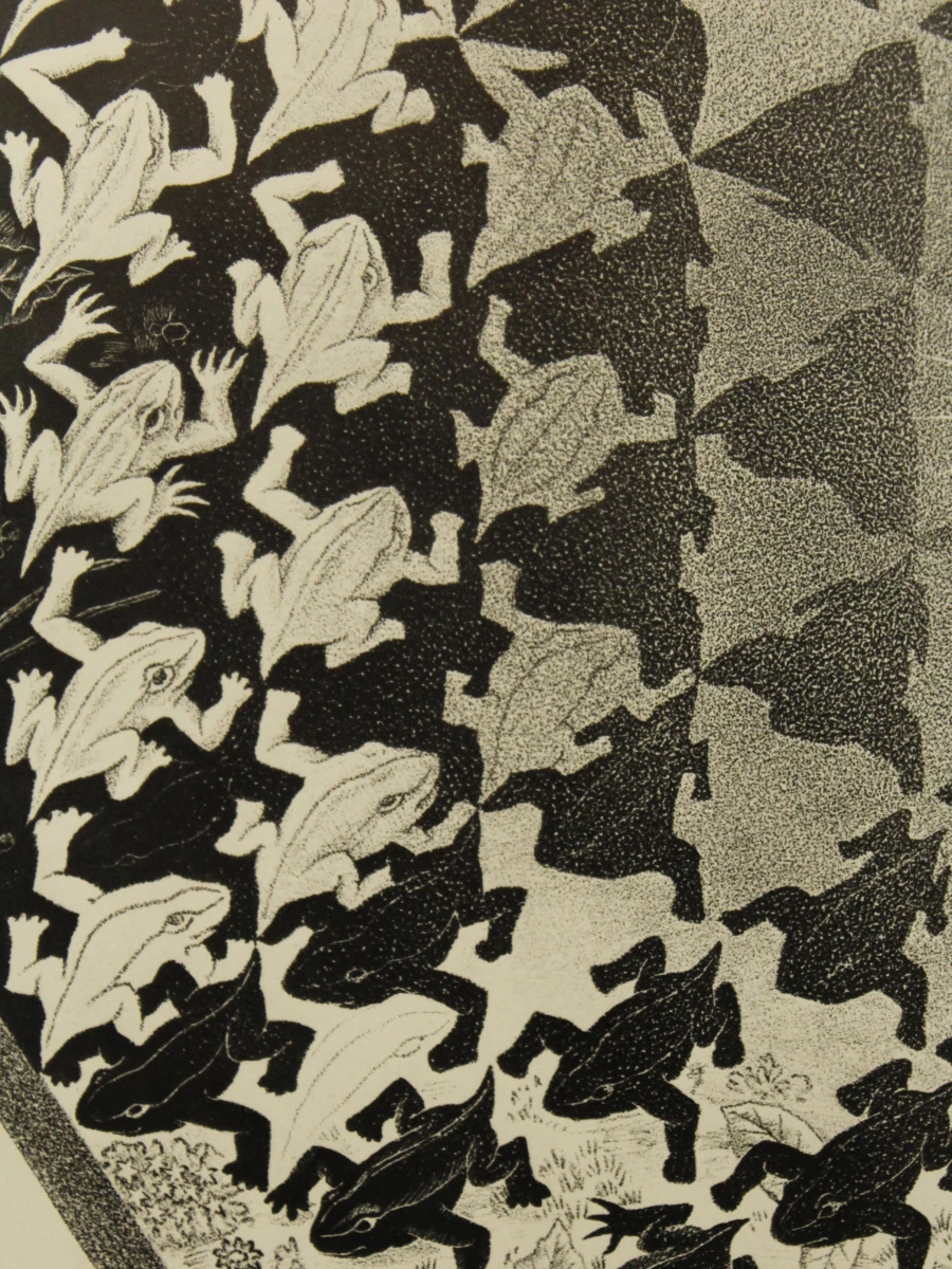 M.C. Escher – Verbum – Ingelijste Kunstdruk / Reproductie + broche - foto 10