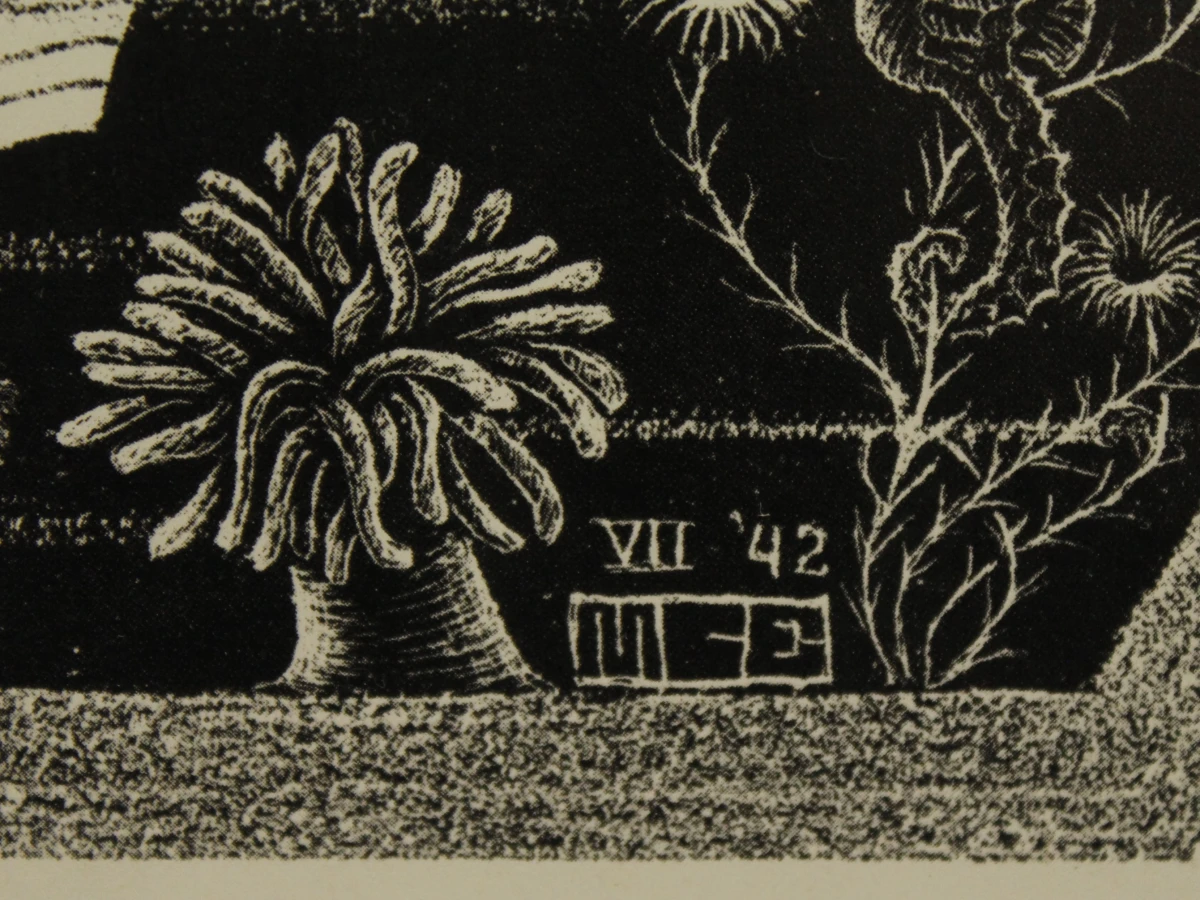 M.C. Escher – Verbum – Ingelijste Kunstdruk / Reproductie + broche - foto 14