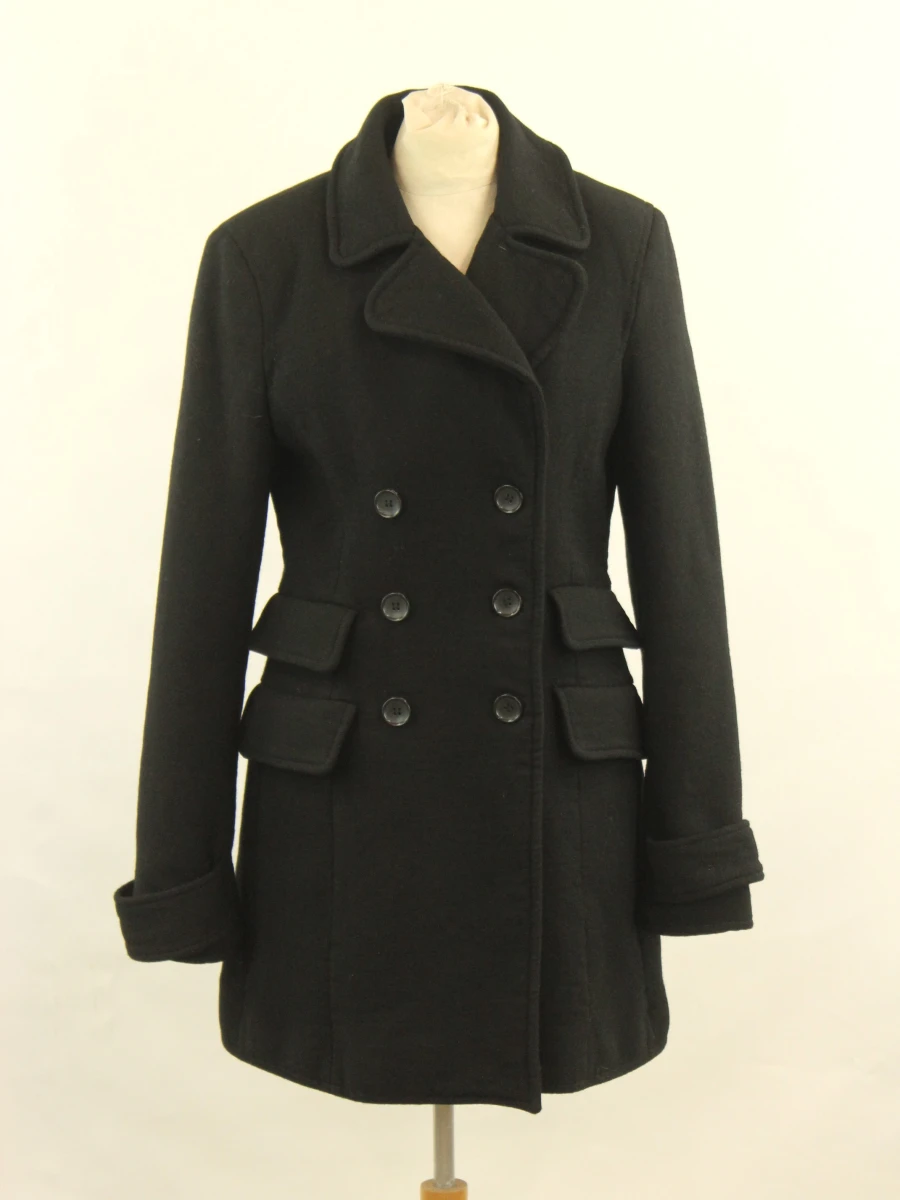 Dolce & Gabbana zwarte mantel uit wolmix - Made in Italy - foto 1
