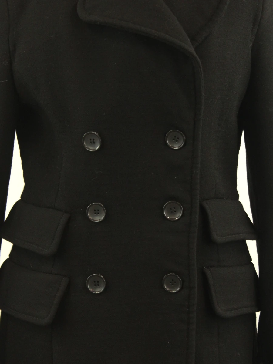 Dolce & Gabbana zwarte mantel uit wolmix - Made in Italy - foto 3
