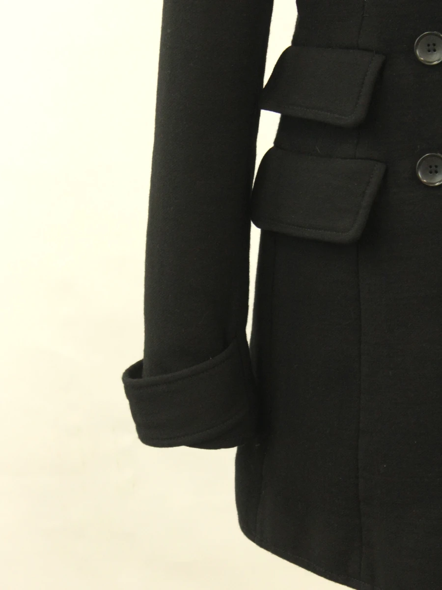 Dolce & Gabbana zwarte mantel uit wolmix - Made in Italy - foto 4