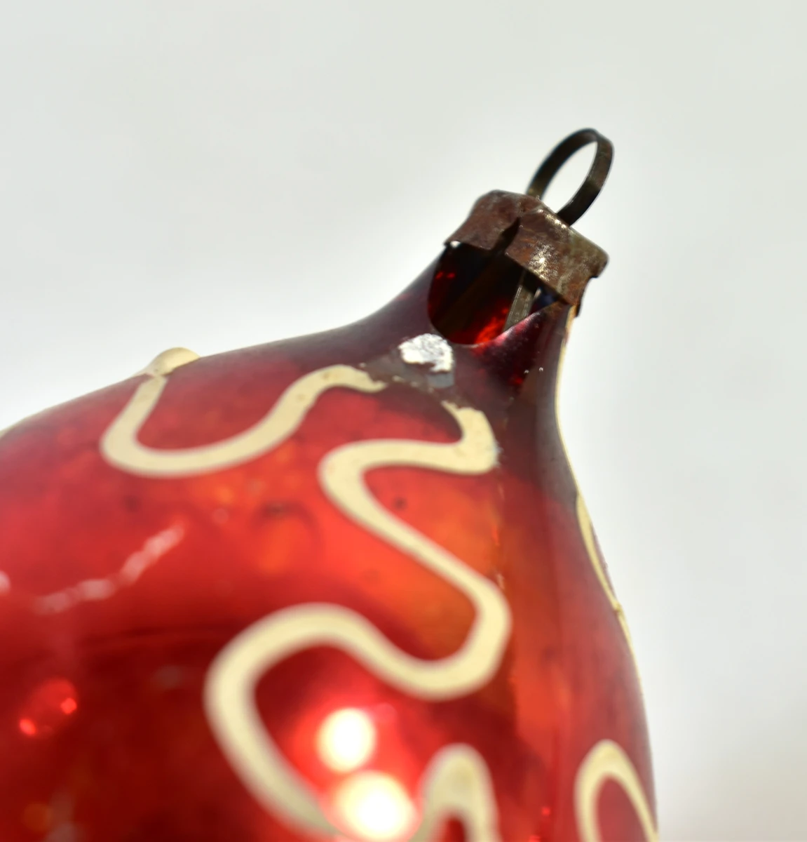 Verzameling van 11 vintage glazen kerstballen met piek in doos - foto 4