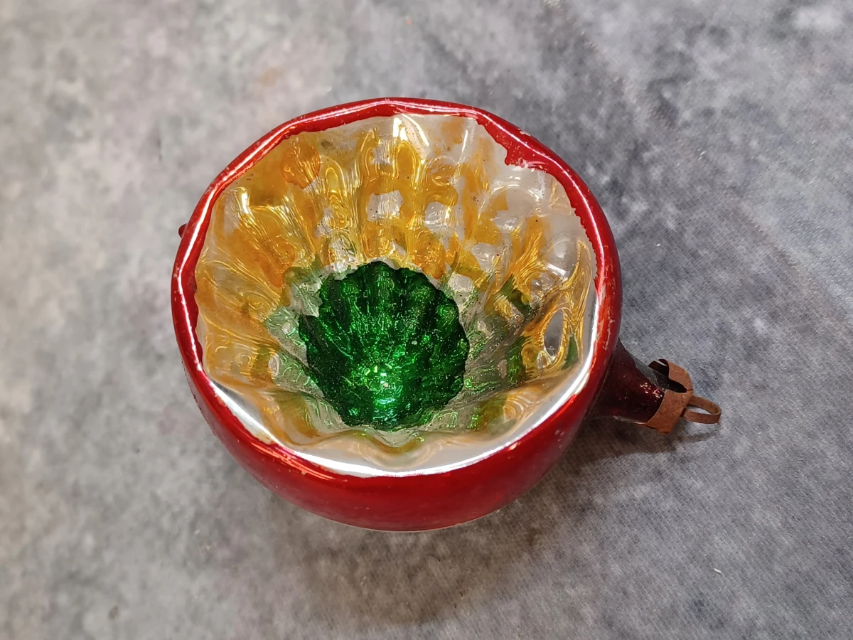 Vintage glazen kerstballen en piek met reflectors - foto 20