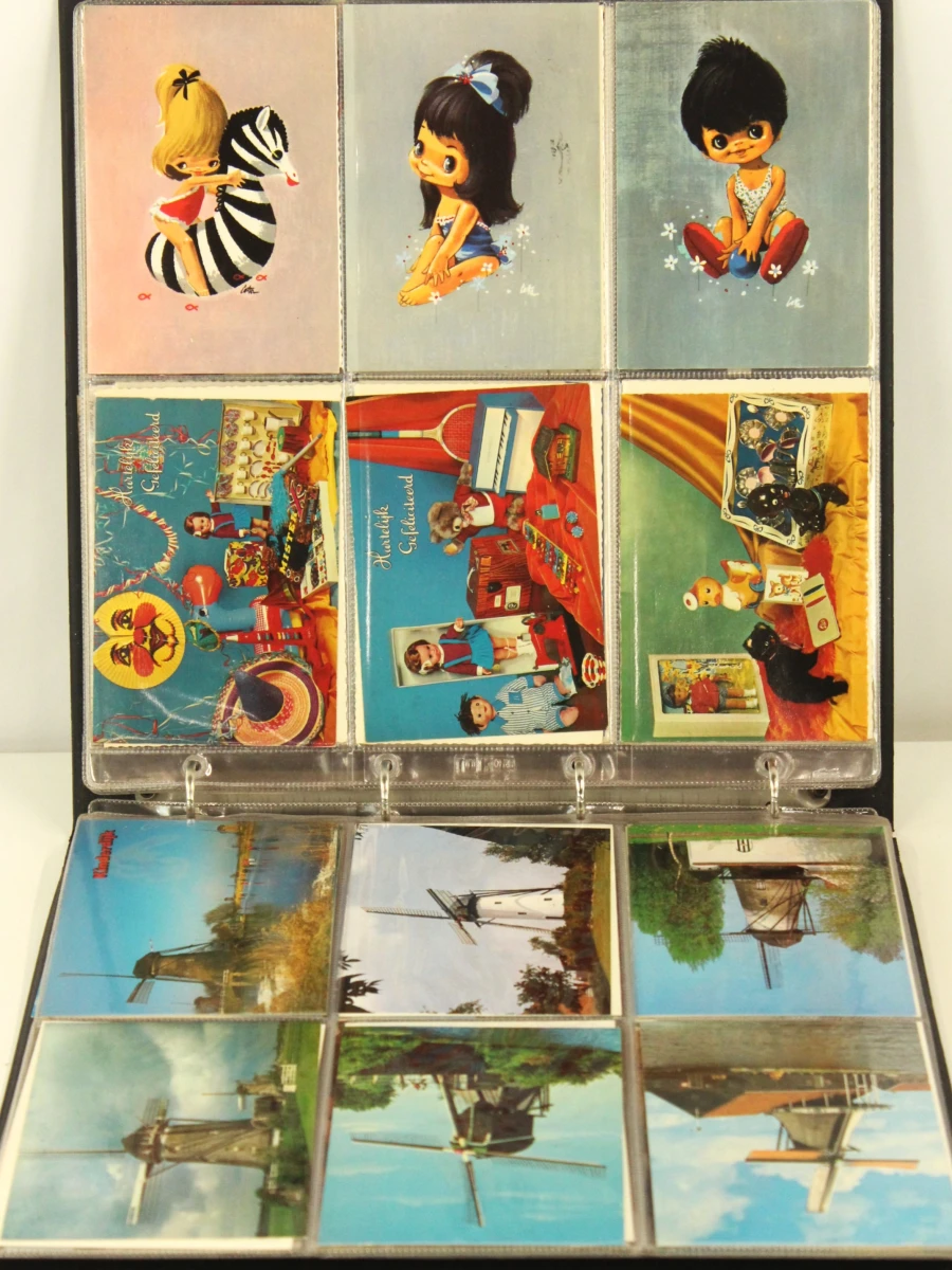 Verzameling oude postkaarten in 4 albums - verschillende thema's - foto 2