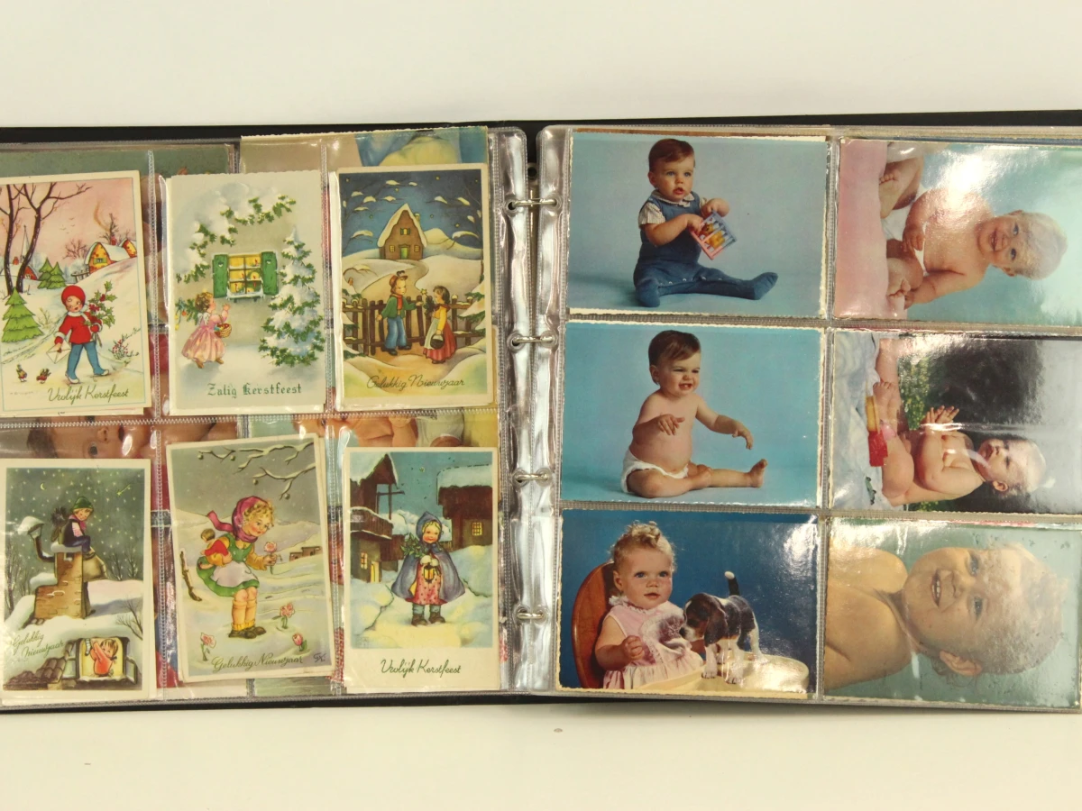 Verzameling oude postkaarten in 4 albums - verschillende thema's - foto 8