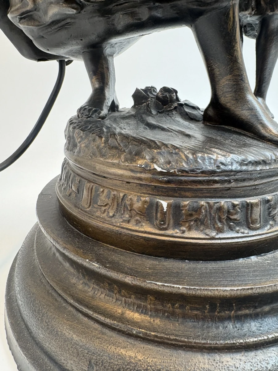 Grote Art Nouveau sculptuurlamp - foto 2