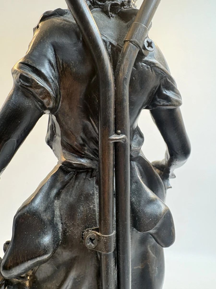 Grote Art Nouveau sculptuurlamp - foto 9