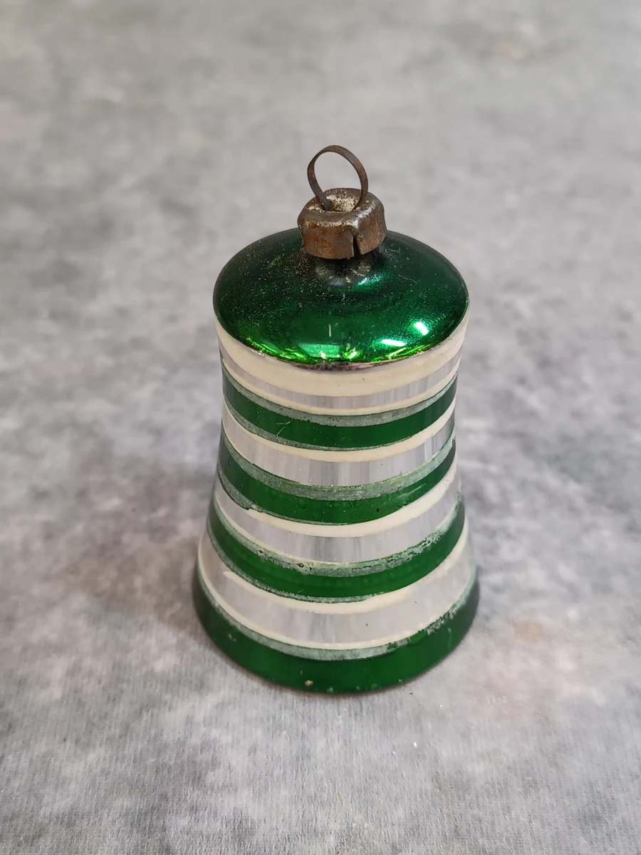 Kleurrijke set van 8 glazen kerstklokjes - foto 10