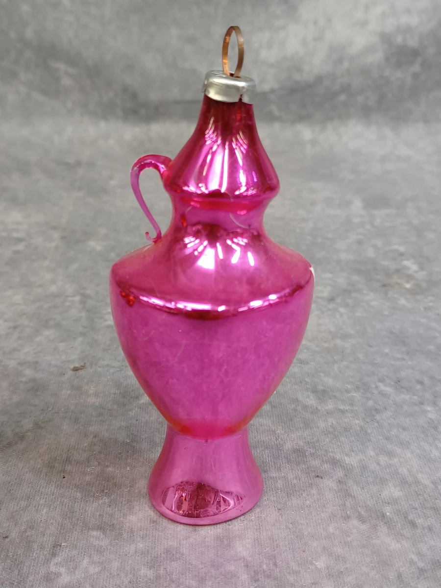 Unieke set van 3 vintage glazen kersthangers - foto 6
