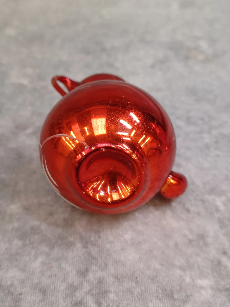 Unieke set van 3 vintage glazen kersthangers - foto 4