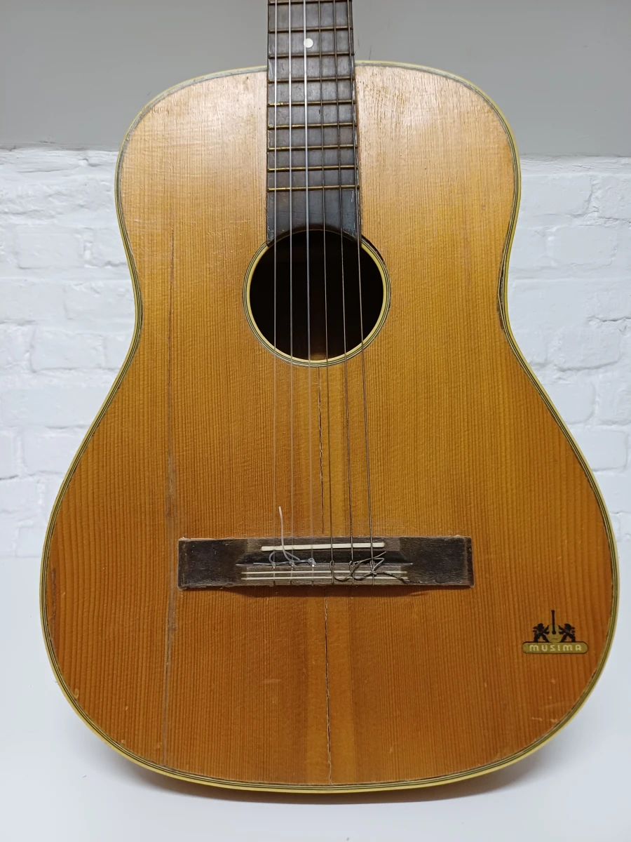 Vintage Musima parlor gitaar voor linkshandigen - foto 11