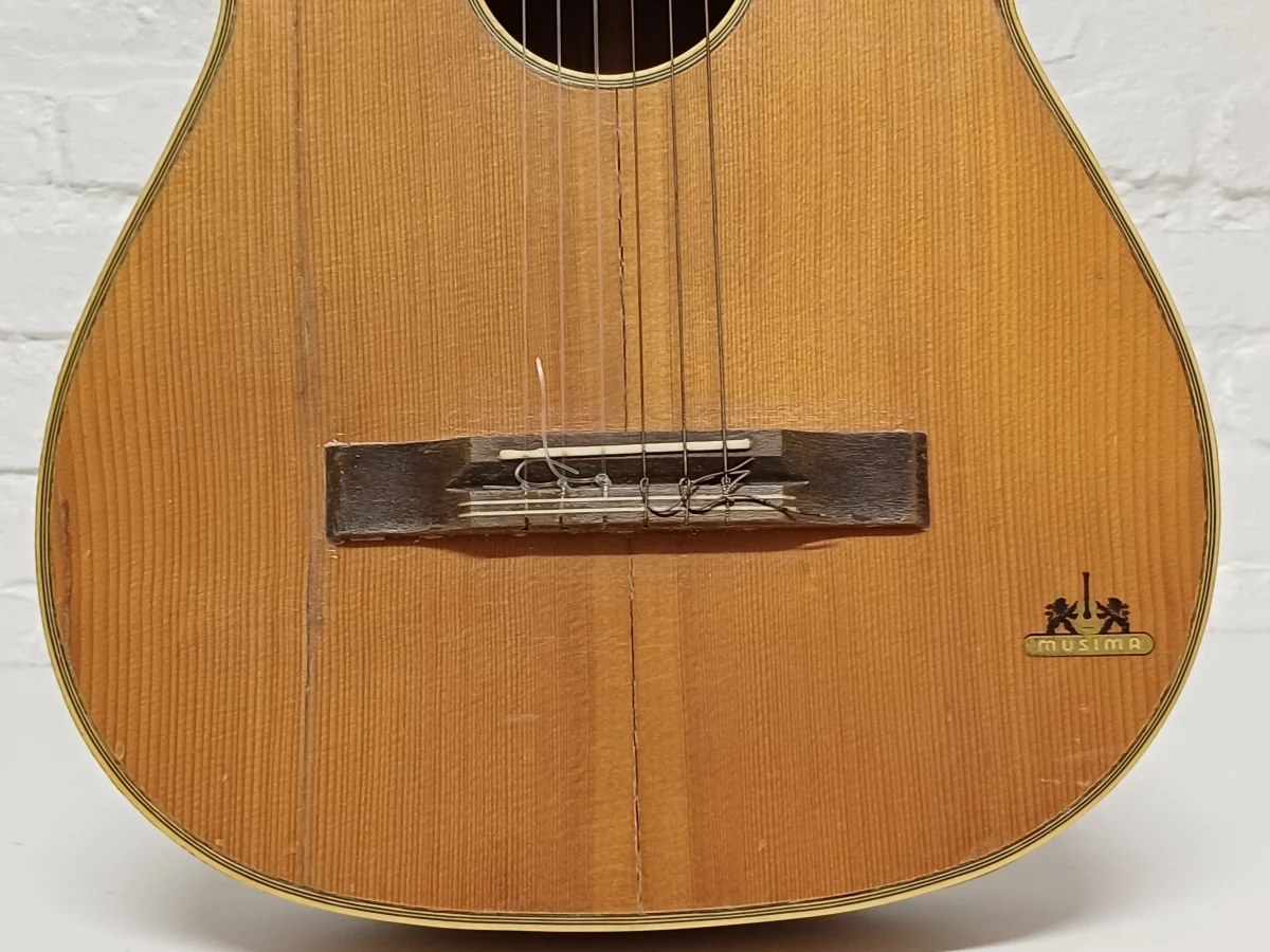 Vintage Musima parlor gitaar voor linkshandigen - foto 15