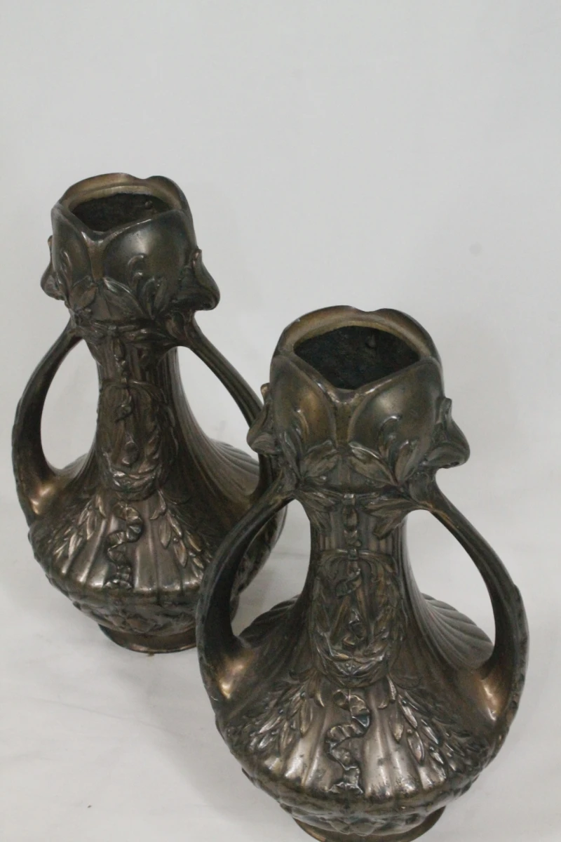 2 Antieke Art Nouveau vazen - foto 3