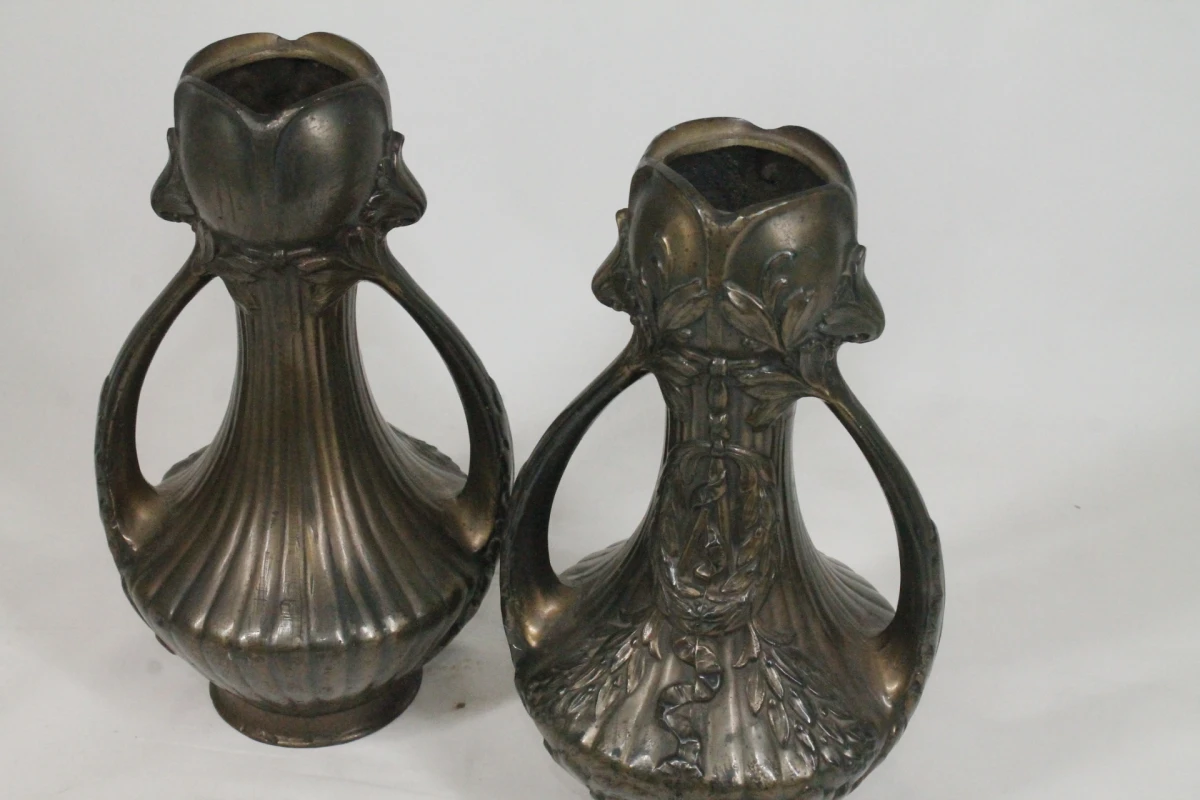 2 Antieke Art Nouveau vazen - foto 6