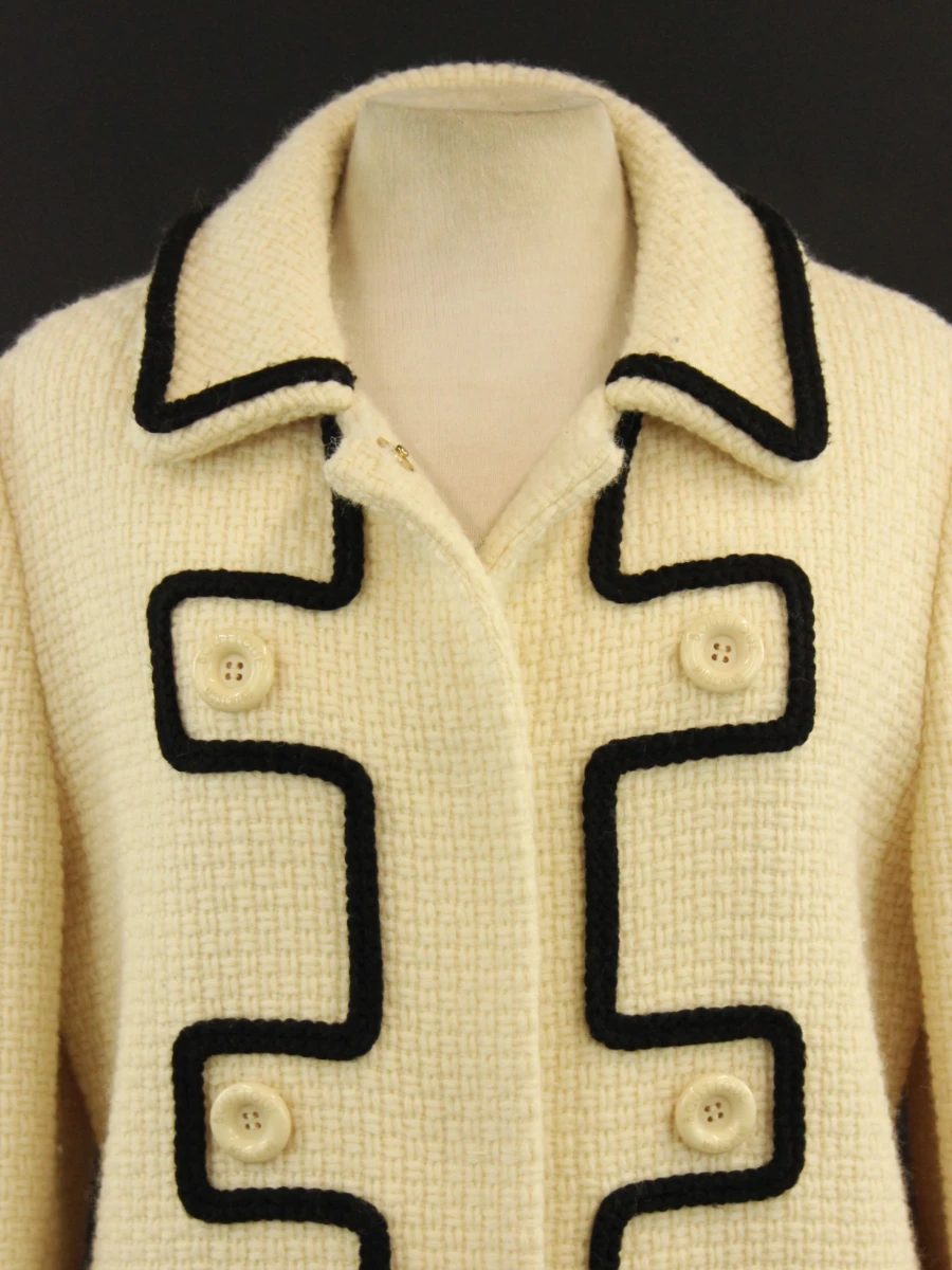 Boutique by Moschino getaileerde damesmantel in scheerwol - foto 3