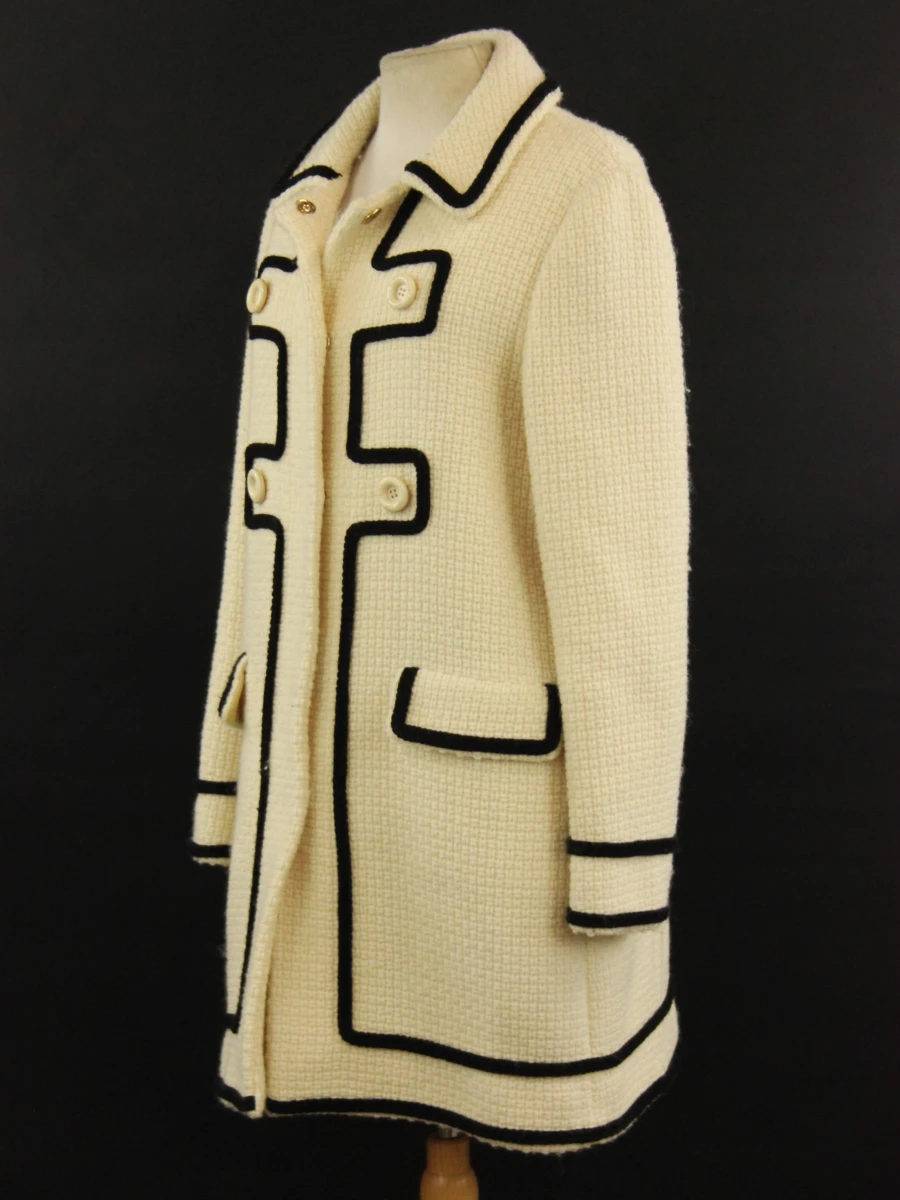 Boutique by Moschino getaileerde damesmantel in scheerwol - foto 5