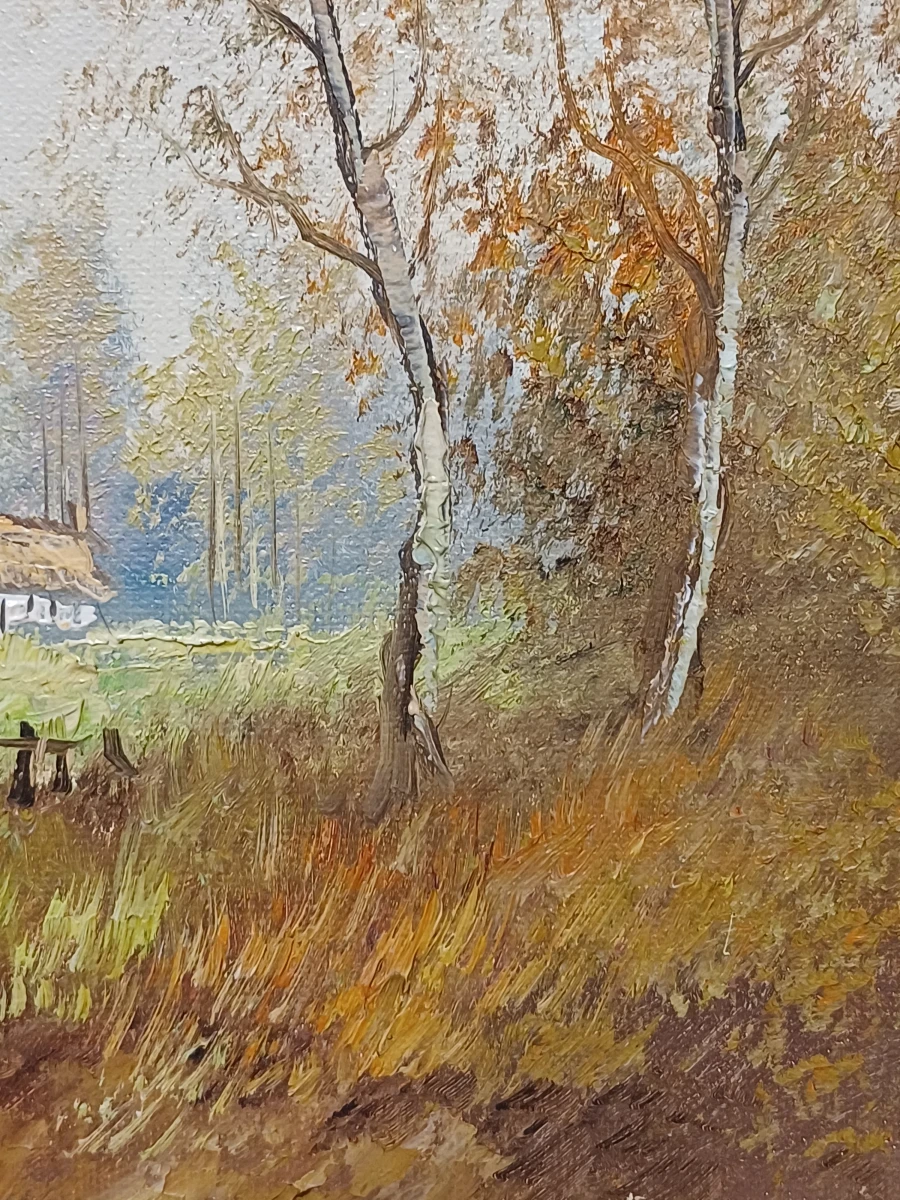 Olieverfschilderij 'Watermolen' - Gaston Quidousse - foto 5
