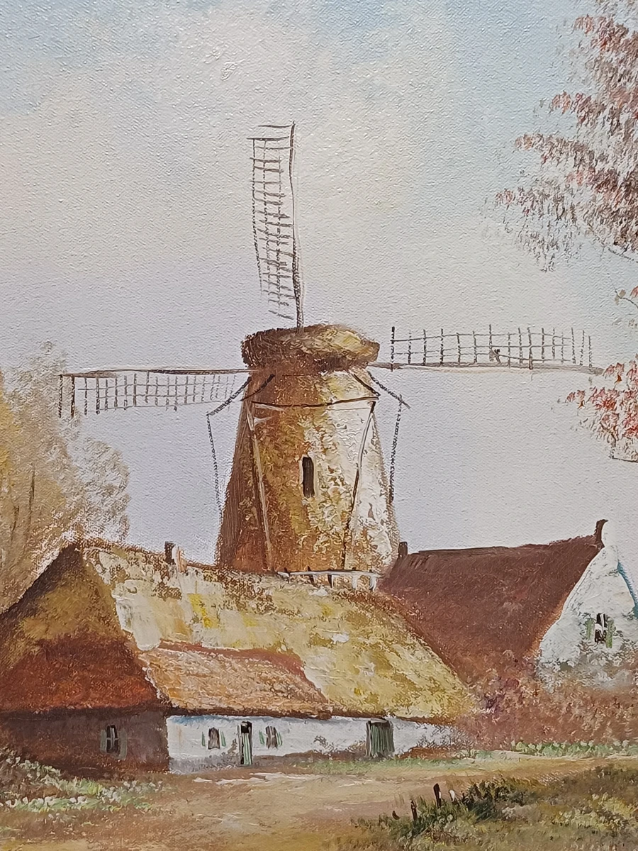 Schilderij windmolen - Gaston Quidousse - foto 3
