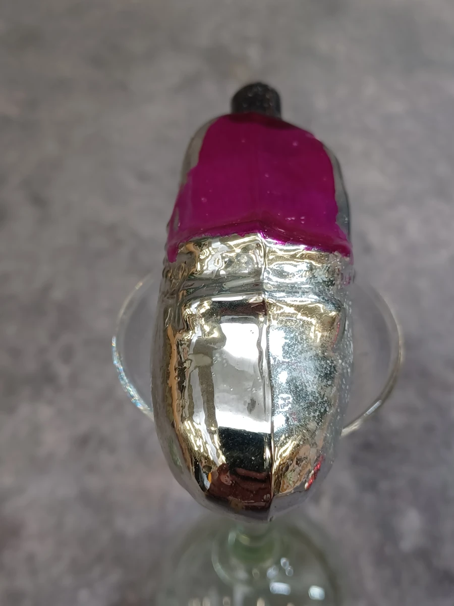 Vintage Ajeko zilveren klompje met roze accenten - foto 2