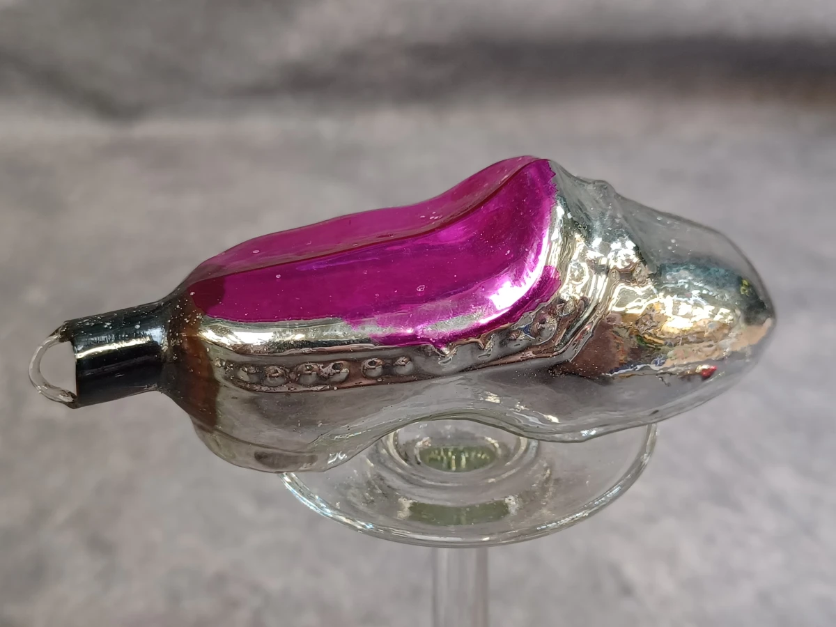 Vintage Ajeko zilveren klompje met roze accenten - foto 3