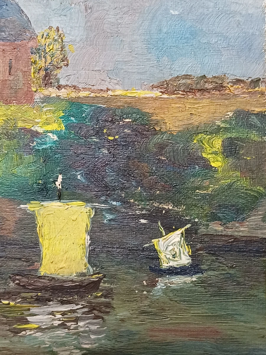 Authentiek olieverfschilderij "Tour Solidor" - foto 6