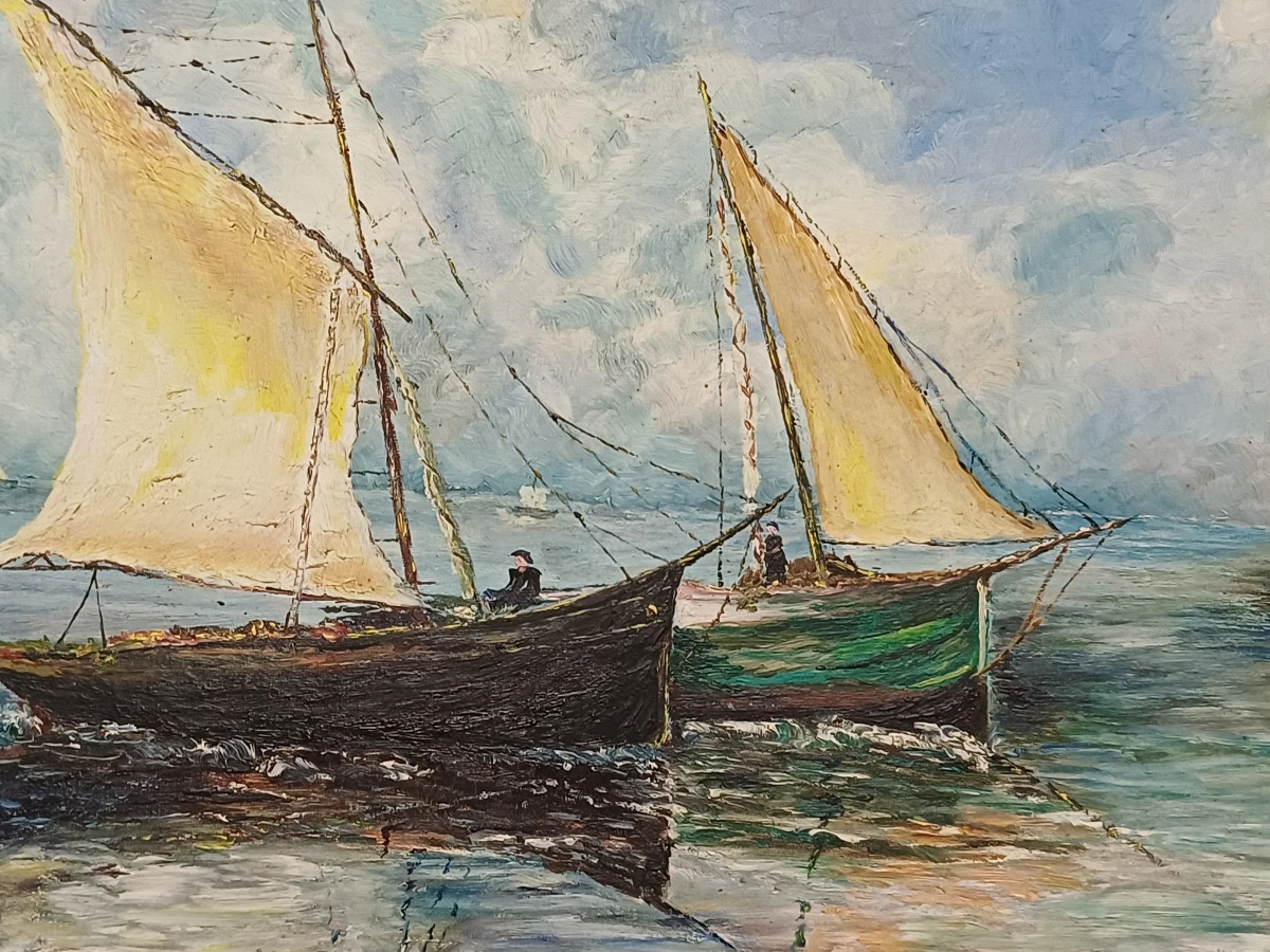 Authentiek olieverfschilderij "Tour Solidor" - foto 9