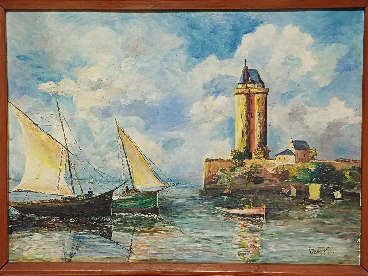 Authentiek olieverfschilderij "Tour Solidor" - foto 2