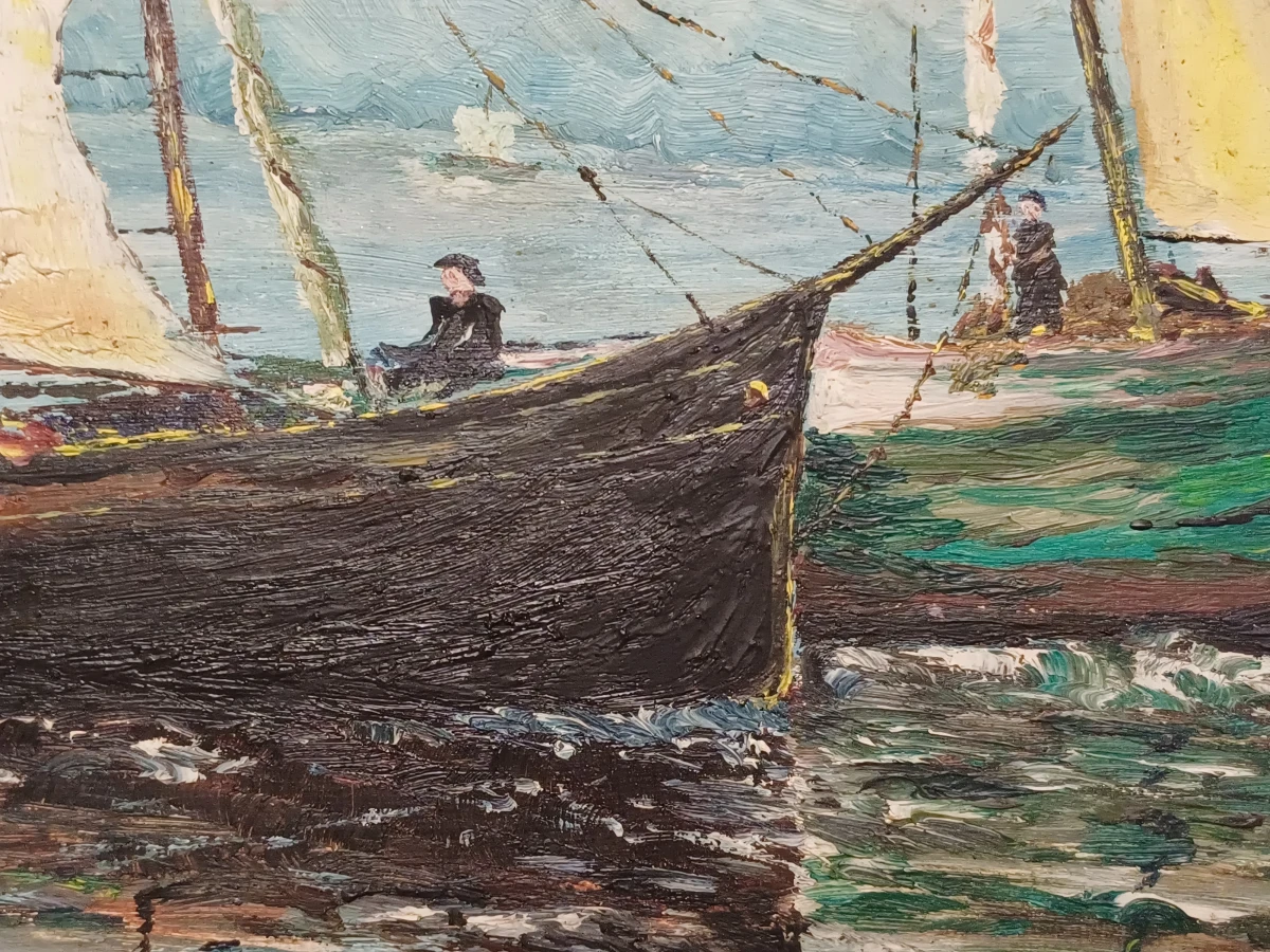 Authentiek olieverfschilderij "Tour Solidor" - foto 10