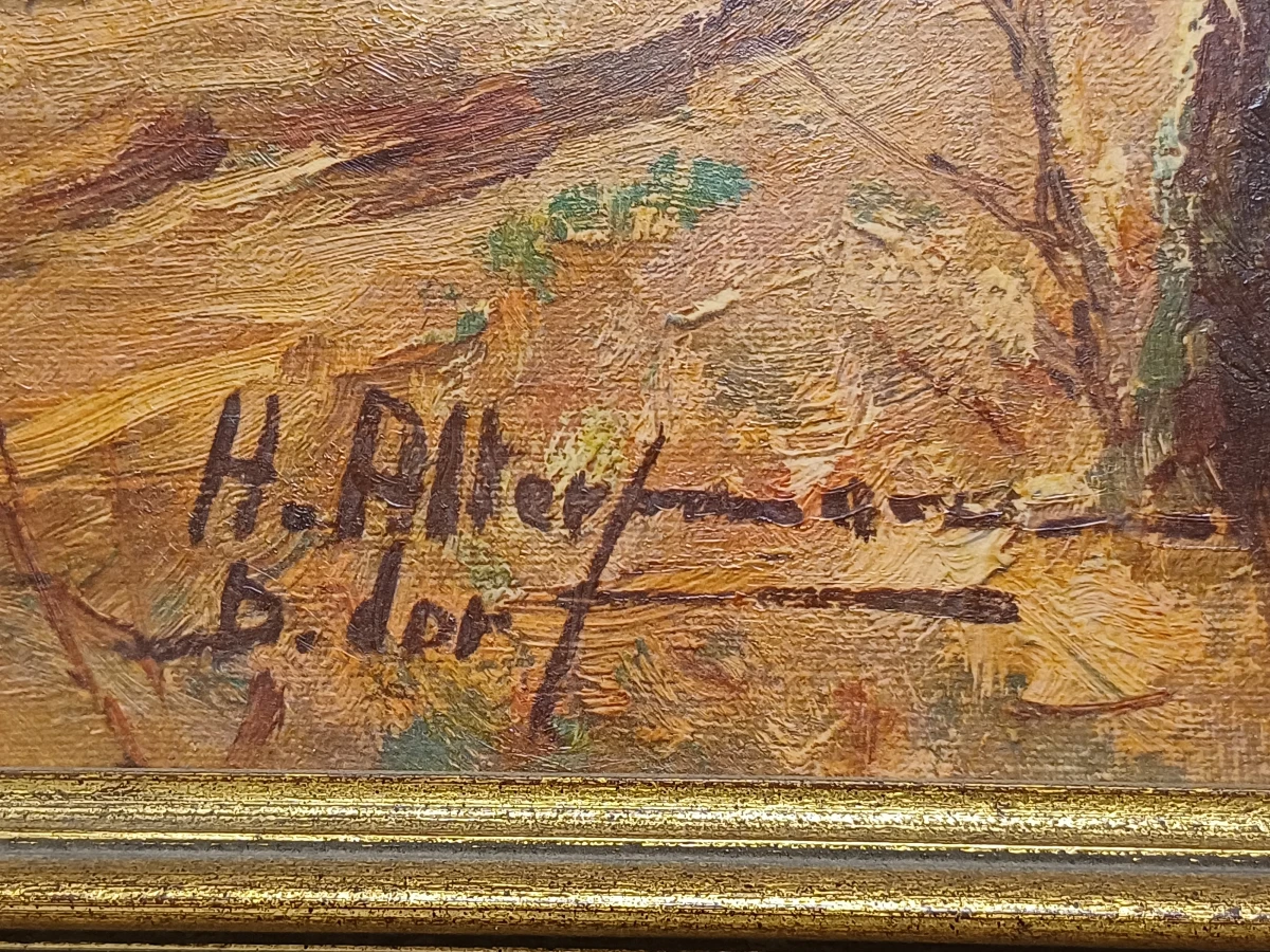 Schilderij jachttafereel - H. Altermann - foto 3