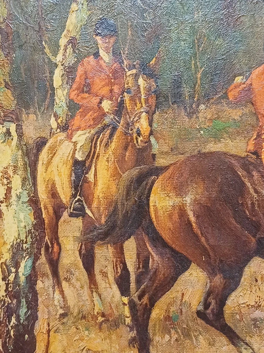 Schilderij jachttafereel - H. Altermann - foto 4