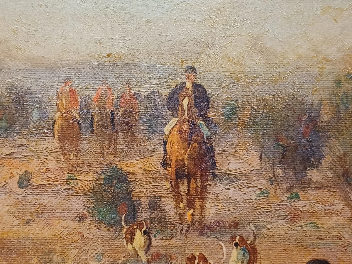 Schilderij jachttafereel - H. Altermann - foto 13