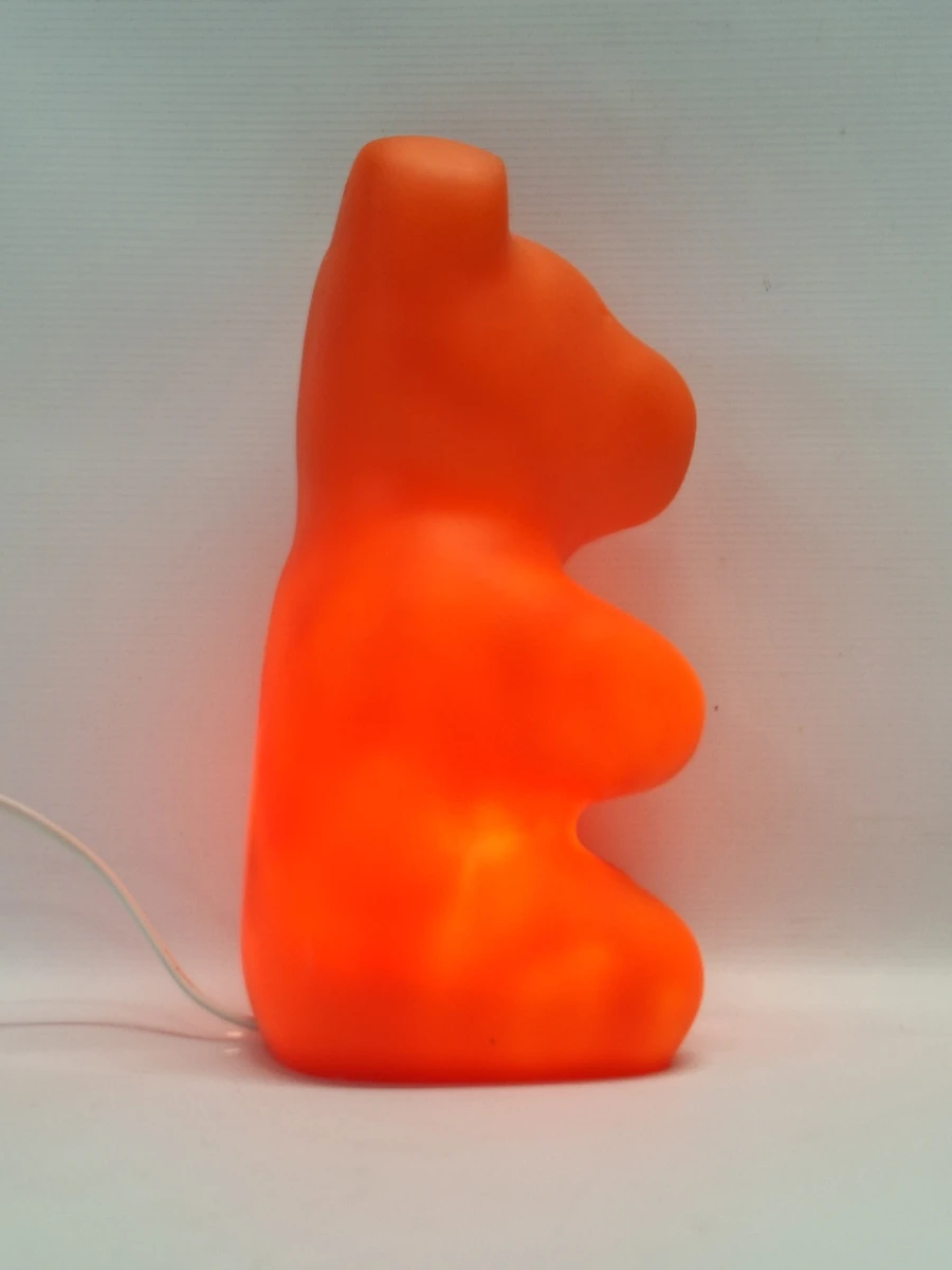 Vintage HEICO Gummibeer Lamp - Oranje Zittende Beer - foto 3