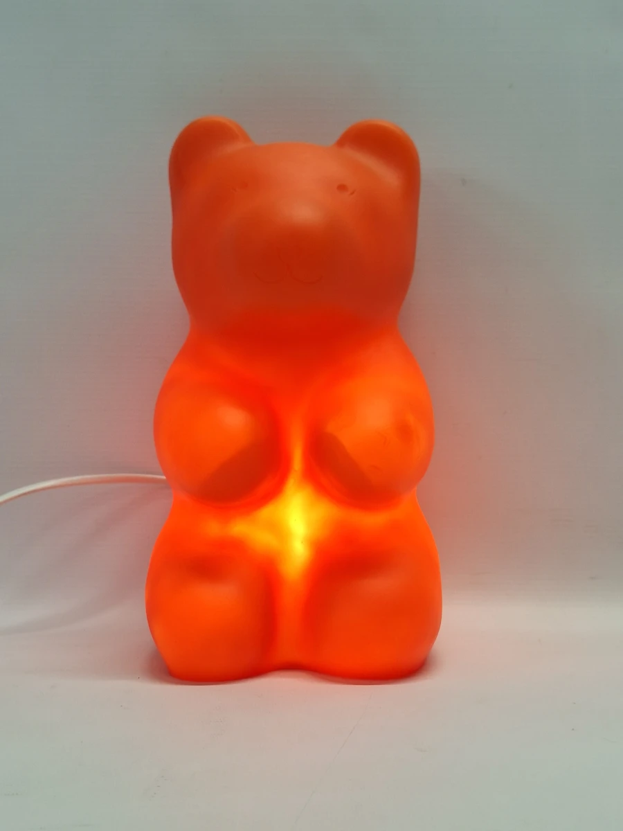 Vintage HEICO Gummibeer Lamp - Oranje Zittende Beer - foto 2