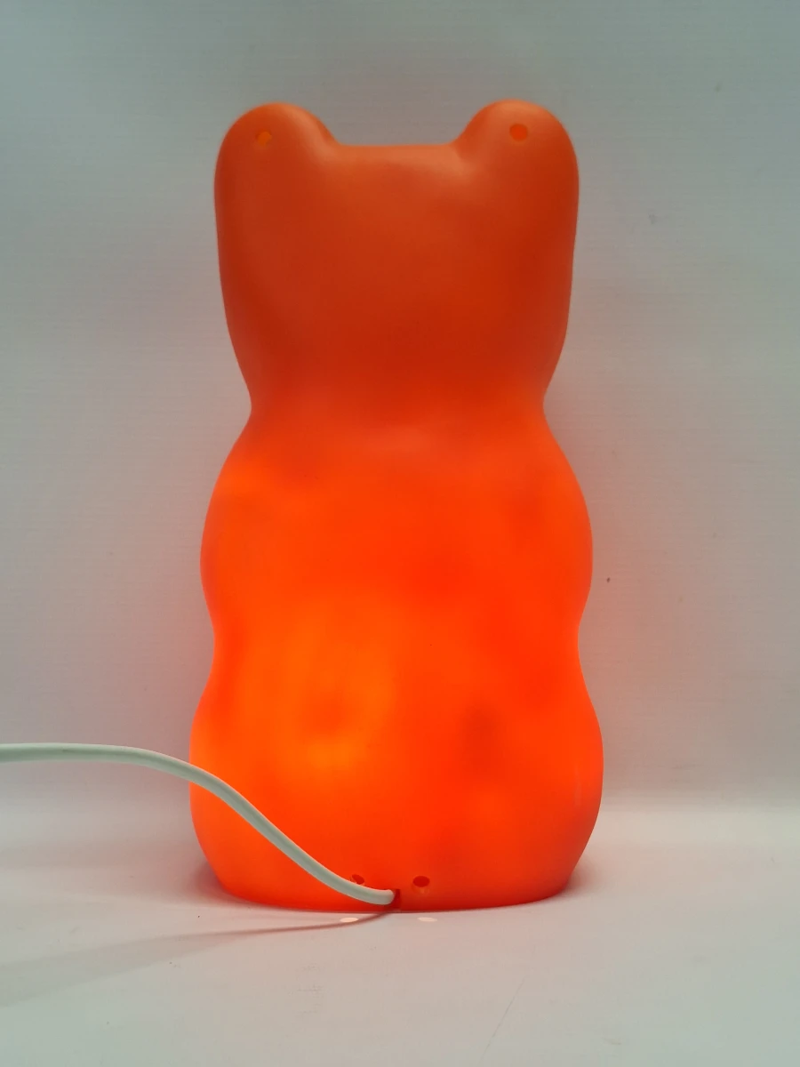 Vintage HEICO Gummibeer Lamp - Oranje Zittende Beer - foto 4