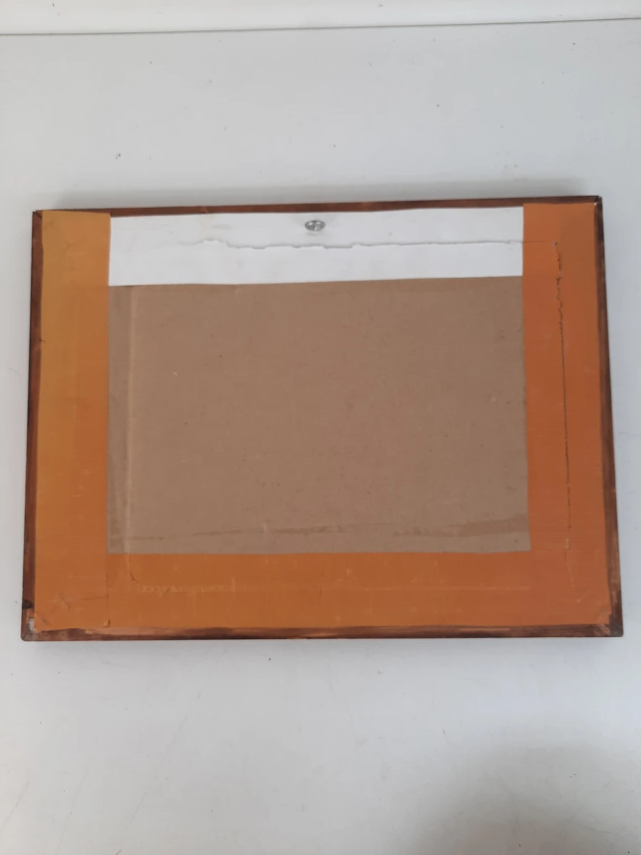 Ingelijste Penteekening / Ets "Graslei Gent 1918" – G. Braet – Vintage