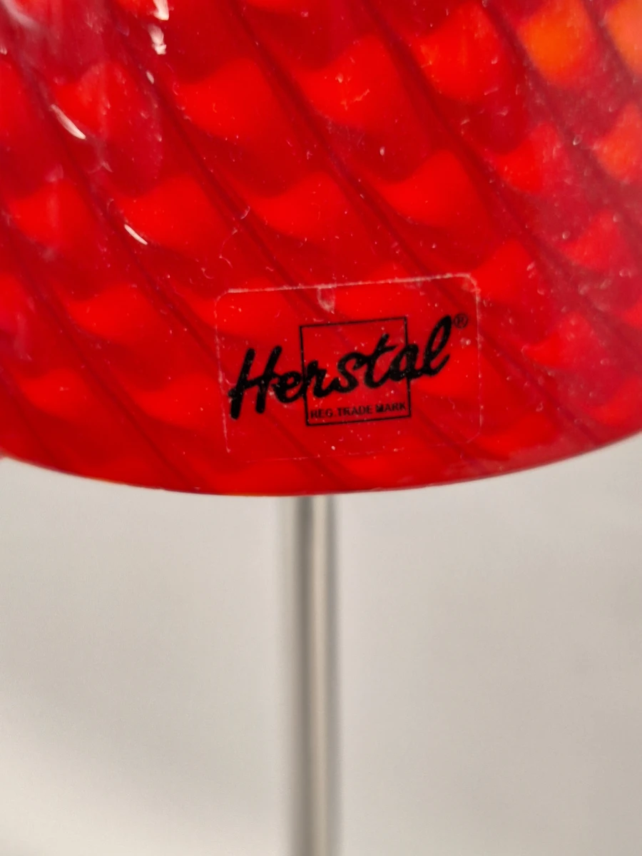 Herstal Gil Tafellamp - Deens Design - Rood Dubbelglas & Chroom - foto 9