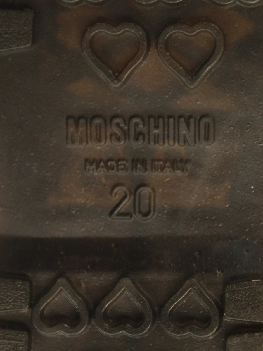 Moschino kinderschoentjes - Made in Italy - donkergroen leder met bruine kastanje (mt 20) - foto 7