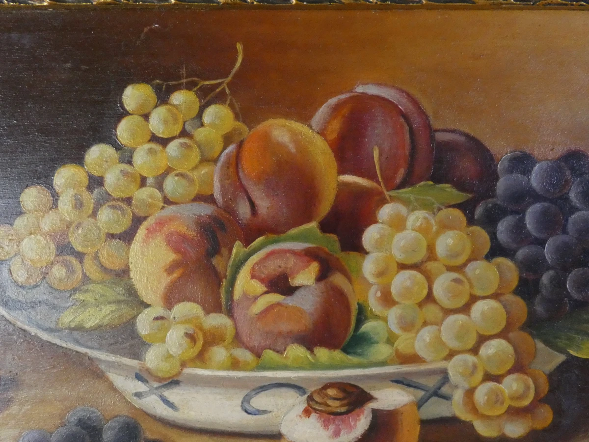Olieverfschilderij Stilleven op hout van F. Fobbe - foto 8