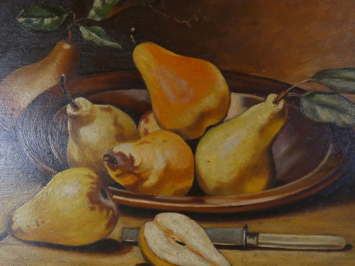 Olieverfschilderij Stilleven op hout van F. Fobbe - foto 15