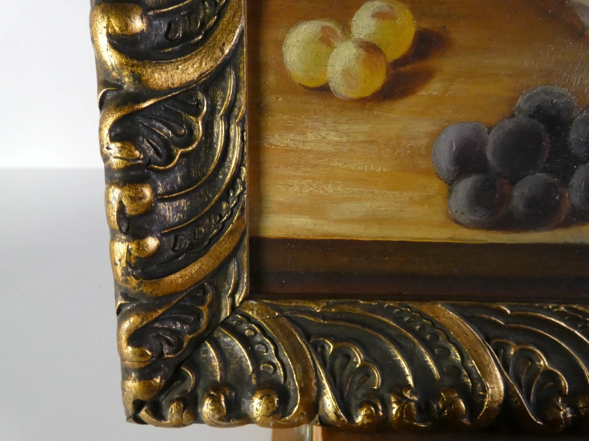 Olieverfschilderij Stilleven op hout van F. Fobbe - foto 4