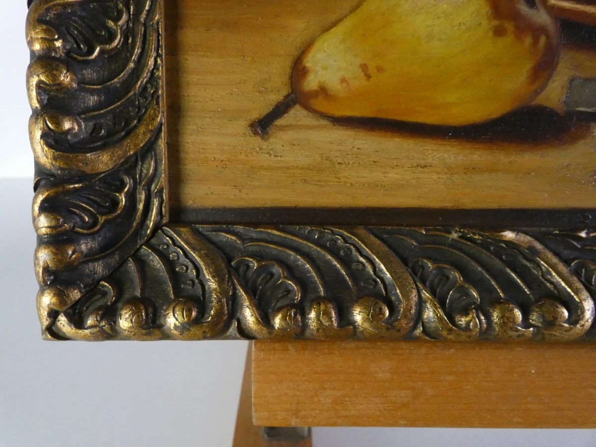 Olieverfschilderij Stilleven op hout van F. Fobbe - foto 5