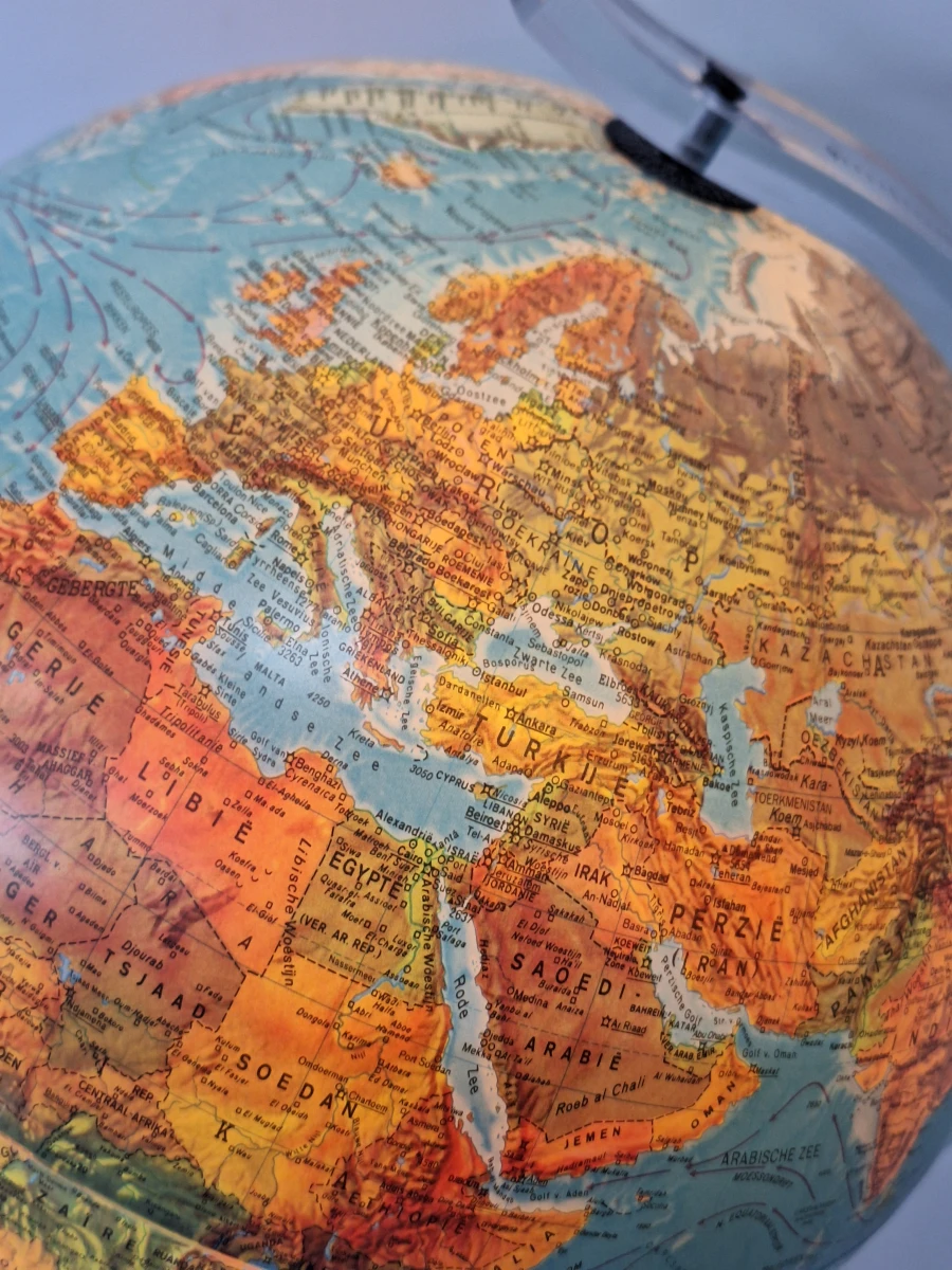 Vintage Scan-Globe A/S Verlichte wereldbol - Denemarken 1992 - Plexiglas voet - foto 2