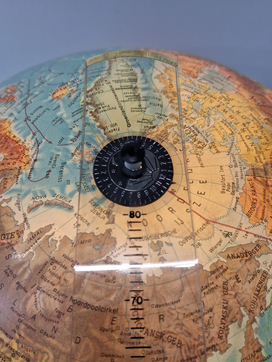 Vintage Scan-Globe A/S Verlichte wereldbol - Denemarken 1992 - Plexiglas voet - foto 6