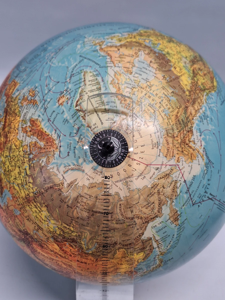 Vintage Scan-Globe A/S Verlichte wereldbol - Denemarken 1992 - Plexiglas voet - foto 9