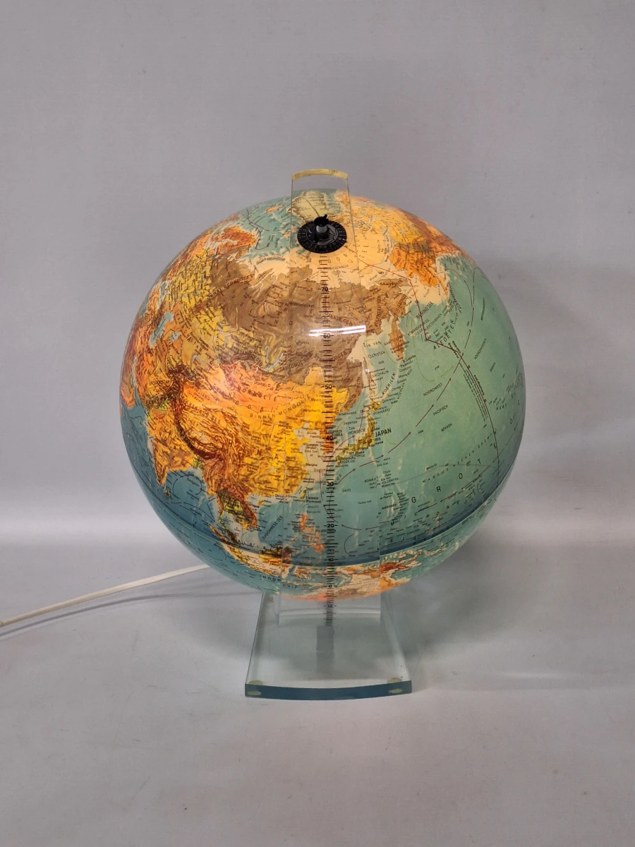 Vintage Scan-Globe A/S Verlichte wereldbol - Denemarken 1992 - Plexiglas voet - foto 5