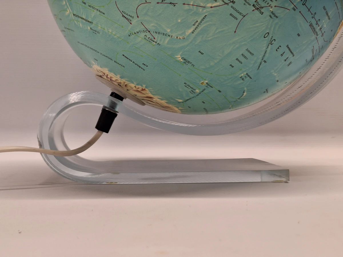 Vintage Scan-Globe A/S Verlichte wereldbol - Denemarken 1992 - Plexiglas voet - foto 8