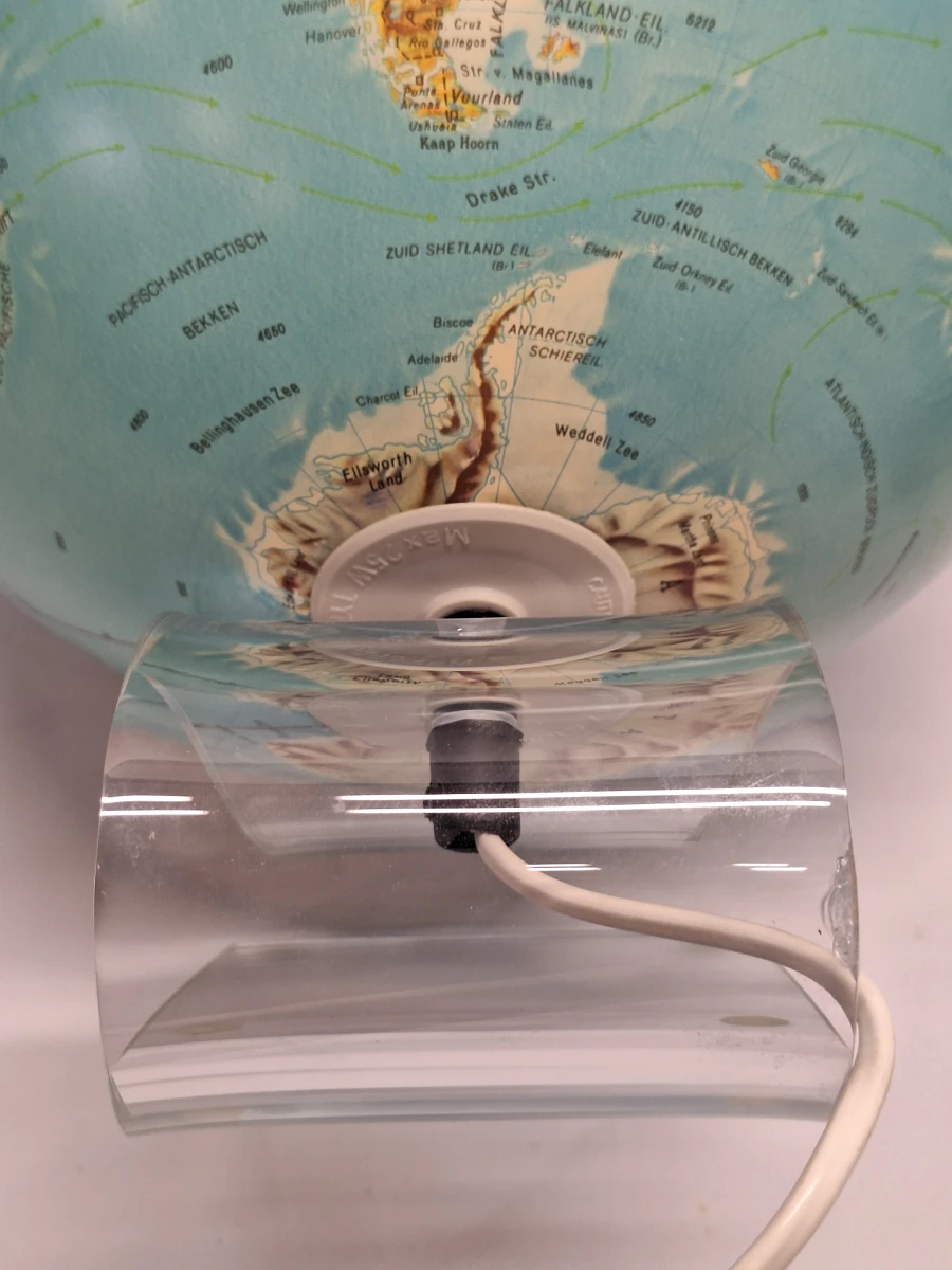 Vintage Scan-Globe A/S Verlichte wereldbol - Denemarken 1992 - Plexiglas voet - foto 12