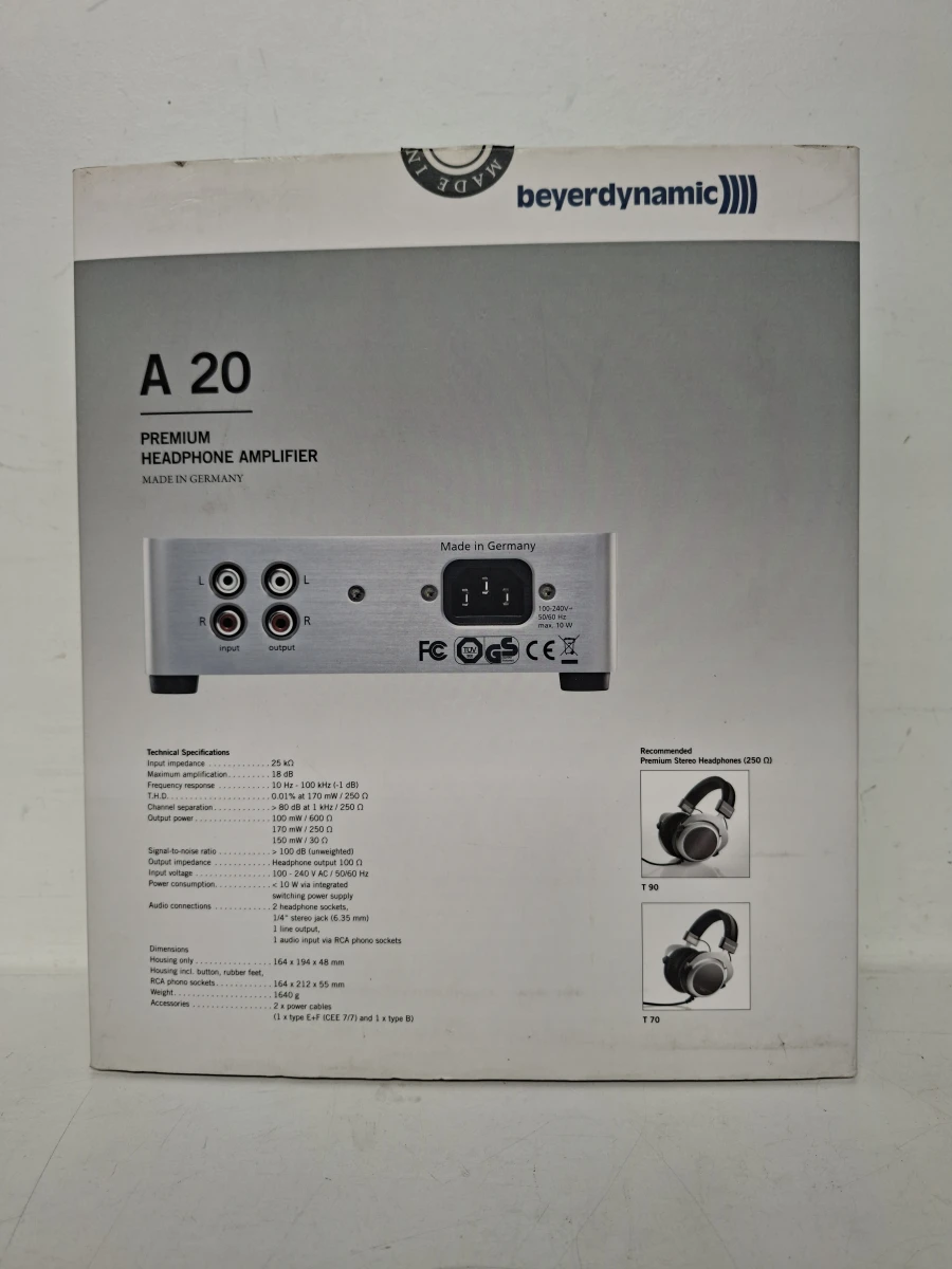 Beyerdynamic A 20 Premium Hoofdtelefoonversterker – In originele doos (OVP) – Made in Germany!